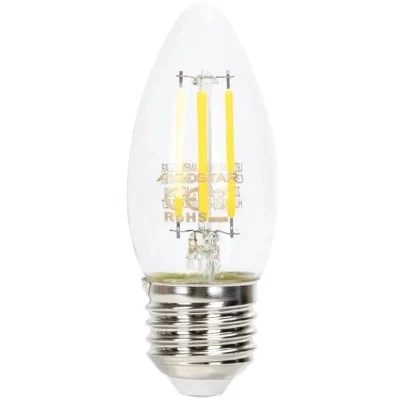 Afbeelding van Aigostar Kaarslamp E27 dimbaar daglichtwit C35 LED 4W 400Lm=38W halogeen verlichting helder glas 6500K