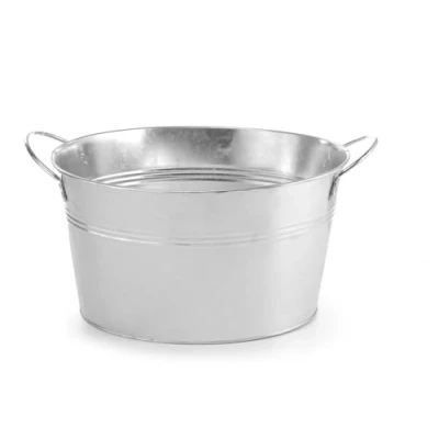 Afbeelding van BarUp Wijnkoeler met Handvaten IJsemmer Bierkoeler Champagnekoeler Champagne Emmer Metaal 40x33x(H)22cm