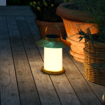 Afbeelding van Nordlux Tafellamp voor buiten Temple To Go Duurzaam materiaal, werkt op zonne energie, standaard E27 lamp (1 stuk)