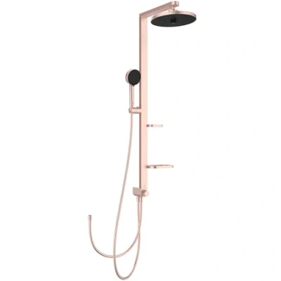 Afbeelding van Ideal standard alu ceraflow douchesysteem zonder douchekraan met hoofdd m 2 straalsoorten 26cm handdouche 10cm rose bd585ro
