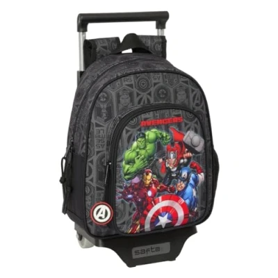 Afbeelding van Schoolrugzak met Wielen The Avengers Vendetta Zwart 27 x 33 10 cm