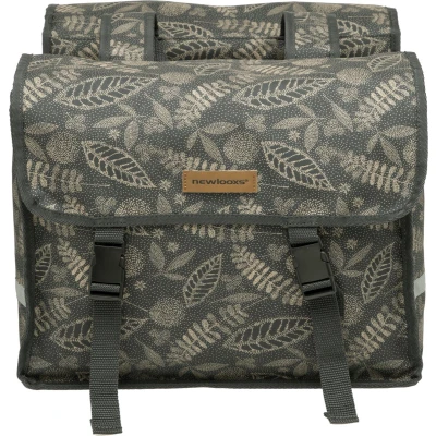 Afbeelding van Newlooxs New dubbele fietstas Fiori Double waterafstotend polyester unisex fietsen Forest anthracite