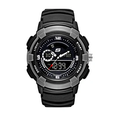 Afbeelding van Skechers Horloge voor heren, Anadigi uurwerk met siliconen, leren of roestvrij stalen band,Grafiet en grijs,45MM