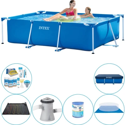 Afbeelding van Intex Frame Pool Rechthoekig 220x150x60 cm Zwembad Plus Accessoires