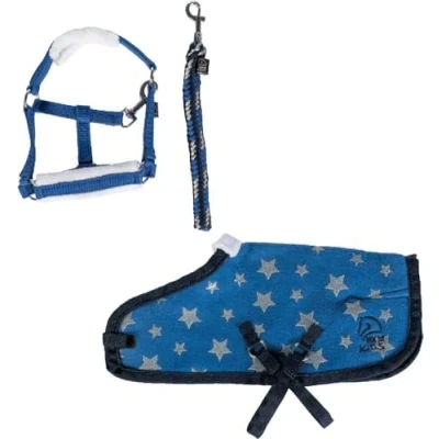 Afbeelding van HKM Knuffel Pony Starterset Blauw