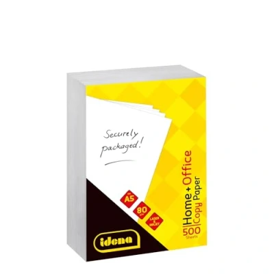 Afbeelding van Idena 10547 Kopieerpapier DIN A5, 500 vel, wit, papierkwaliteit 80g/m², voor dagelijks gebruik, printen, kopiëren en faxen, geschikt laser &amp; inkjet