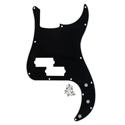 Afbeelding van FLEOR 13 Hole PB Bass Pickguard Gitaar Scratch Plate Pick Guard w/Schroeven voor 4 String Amerikaanse/Mexicaanse Standaard Precisie Stijl, 3Ply Zwart