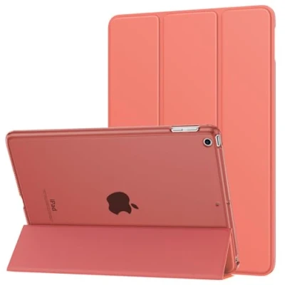 Afbeelding van MoKo Case Fit 2018/2017 iPad 9.7 5th/6th Generation, Slim Lightweight Smart Shell Stand Cover with Translucent Frosted Back Protector 2018/2017, Auto Wake/Sleep, Tangerine