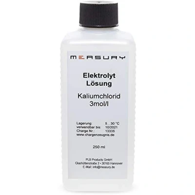 Afbeelding van Measury kaliumchlorideoplossing KCL oplossing, opslagoplossing pH elektrode 3 MOL voor en redoxelektroden