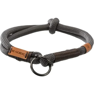 Afbeelding van Trixie Be Nordic Slip Halsband Hond Donkergrijs / Bruin