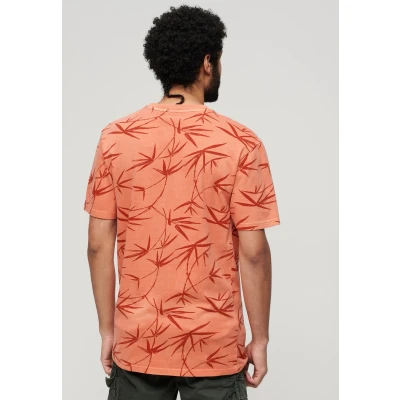 Afbeelding van Superdry T shirt met all over print oranje