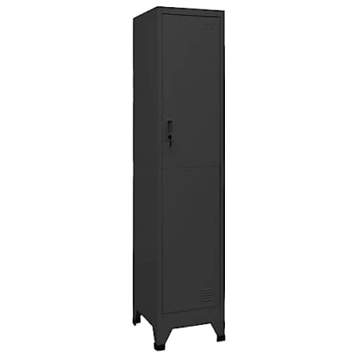 Afbeelding van vidaXL Lockerkast 38x45x180 cm staal antracietkleurig, opbergkast, locker, kluisje, kast, kluis, opslagkast, stalen kantoorkast, opbergkasten