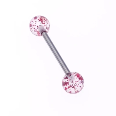 Afbeelding van Tong Piercing Glitter Rood