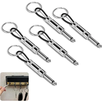 Afbeelding van 5 Stuks Gitaar Muzikant Sleutelhouder, Marshall Sleutelhanger voor Jack Rack 2.0 JCM800, Audio Plug Sleutelhanger, Toetsenbord Sleutelhouder
