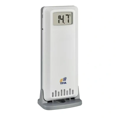 Afbeelding van TFA Dostmann 30.3906.02 ID A6 Professionele thermo hygro zender, voor temperatuur en luchtvochtigheid, TFA.me stations, klimaatbeheersing, buiten of binnen, 100 m bereik, 868 MHz