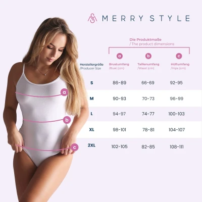 Afbeelding van Merry Style Dames Body Bodysuit Lange Mouwen Viscose MS MS10 BD106 Zwart L