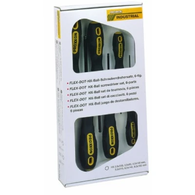 Afbeelding van Proxxon 22642 FLEX DOT Set schroevendraaier interieur zeshoek HEX 6 stukken. HX2,5 HX8