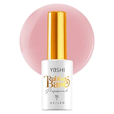 Afbeelding van Yoshi Rubber base 10 ml rubberen basis voor nagels nagelbasis uv nagellak duurzame professionele builder elastische nagelprimer perzik roze