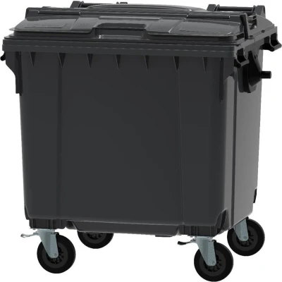 Afbeelding van Container 1100 liter split deksel grijs