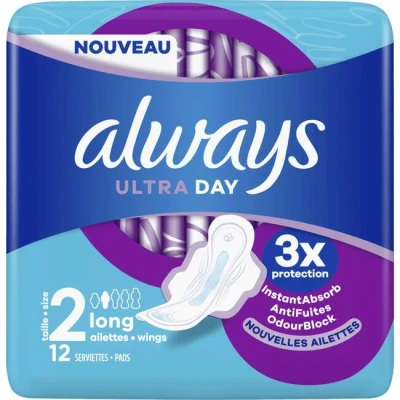 Afbeelding van Always Ultra Day Maandverband Long Met Vleugels 12ST