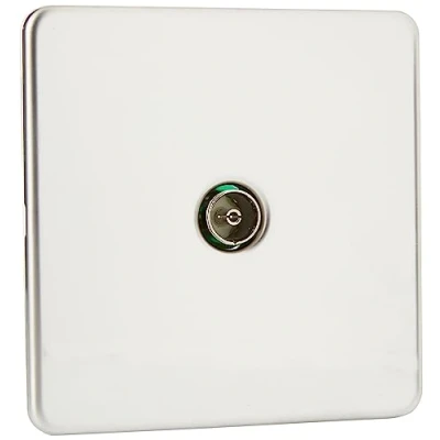 Afbeelding van Knightsbridge SF0100PC 1 speed Screwless TV Outlet gepolijst chroom