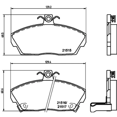 Afbeelding van HELLA 8DB 355 018 031 Remblokkenset Met akoestische slijtagewaarschuwing remzadelschroef HONDA: CIVIC 7 Hatchback, 6 Hatchback