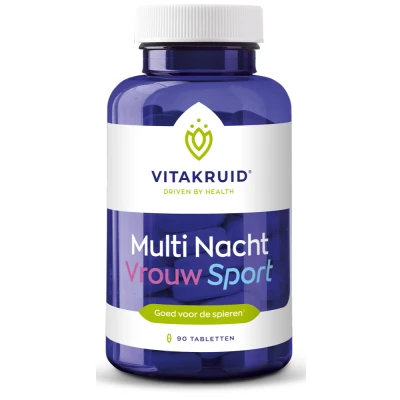 Afbeelding van Vitakruid Multi Nacht Vrouw Sport Tabletten 90TB
