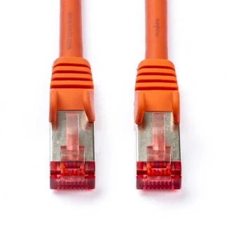 Afbeelding van Netwerkkabel Cat6 S/FTP 0.5 meter (100% koper, LSZH, Oranje)