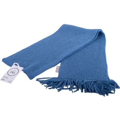Afbeelding van P&amp;T Sjaal Kinderen Mélé Gebreid Jeans 140 x 16cm