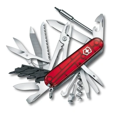 Afbeelding van Victorinox Cybertool 34 functies 91 mm transparant rood
