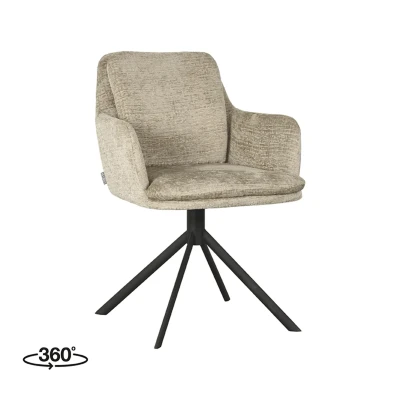 Afbeelding van LABEL51 Eetkamerstoel Joy Beige Boucle