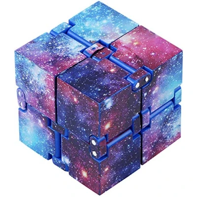 Afbeelding van Infinity Cube Fidget Cube, antistress speelgoed, kubus voor stress en angst, ontspannend speelgoed (paars)