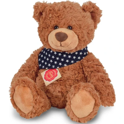 Afbeelding van Hermann Teddy Knuffeldier beer zachte pluche stof premium kwaliteit knuffels bruin 30 cm
