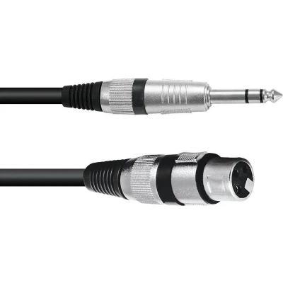Afbeelding van Omnitronic Adaptercable XLR(F)/Jack stereo 0.9m bk