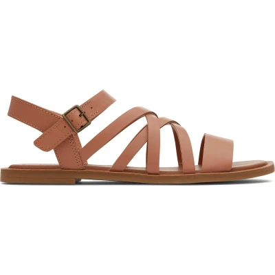 Afbeelding van TOMS Sephina platte sandaal voor dames, Sandy Beige, 40 EU
