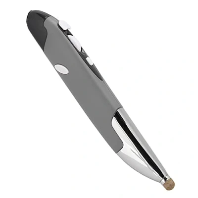 Afbeelding van USB computerstylus pc accessoire, draadloze 2.4G muis optische pen verstelbaar 800/1200/1600 dpi handschrift slimme voor laptop Android tablet (zilvergrijs)