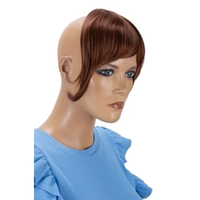 Afbeelding van CAISHA Clip In Verlenging Haarverlenging Pony Voorhoofd Franje Natuurlijk Haarstukje Medium Bruin F9 2