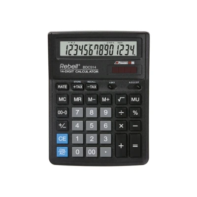 Afbeelding van Calculator Rebell BDC514 BX zwart desktop per 10