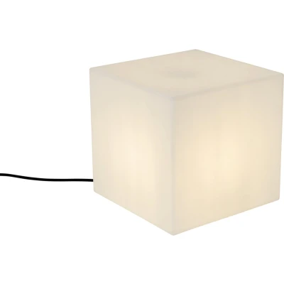 Afbeelding van QAZQA nura Moderne Dimbare LED Vloerlamp Staande Lamp met Dimmer 1 lichts H 30 cm Wit Buitenverlichting