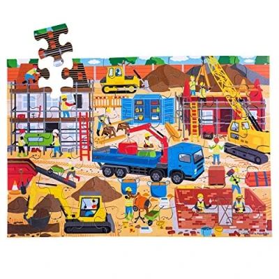 Afbeelding van Bigjigs Bouwplaats vloerpuzzel (48 delig)