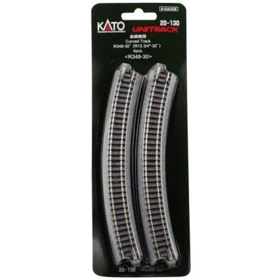 Afbeelding van N Kato Unitrack 7078105 Gebogen rails 30 348 mm 4 stuk(s)