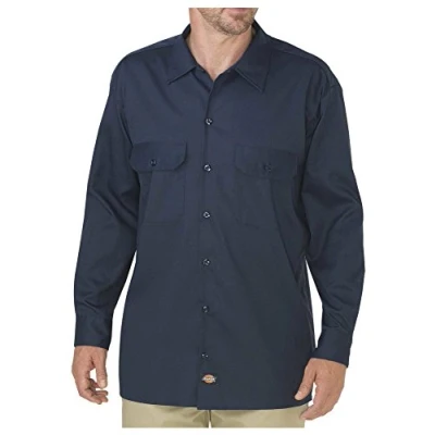Afbeelding van Dickies Flex Twill Werkshirt voor heren met lange mouwen, Donkere marine, XL