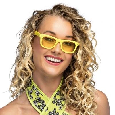 Afbeelding van Boland Partybril Dance neon geel Geel,Neon Volwassenen Geen verkleedthema