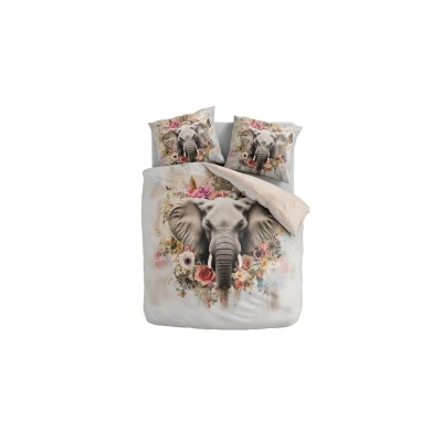 Afbeelding van 100% Microvezel dekbedovertrekset Tusks &amp; Petals 140x200/220 + 1*60x70 cm