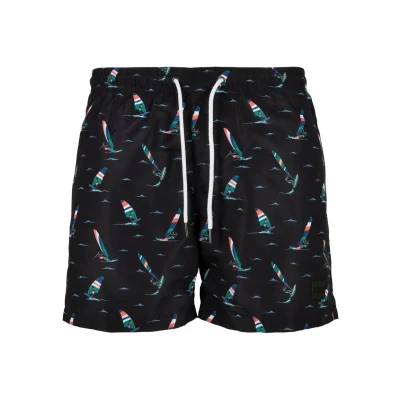 Afbeelding van Urban Classics Pattern Zwemshorts, Heren, Maat: Small, Surf aop