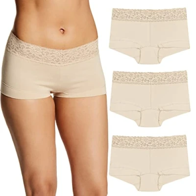 Afbeelding van Maidenform Damesslips voor jongens (set van 3), Latte Lift 3 stuks, M