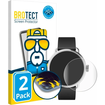Afbeelding van BROTECT Full Cover Screen Protector voor Withings ScanWatch 2 (38 mm) (2 Stuks) Schermbeschermer, 3D Curved