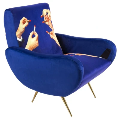Afbeelding van Seletti Fauteuil Lipsticks Blauw