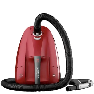 Afbeelding van Nilfisk 128350554 rode stofzuiger met stofzak Elite RCL14E08A2, plastic, 3,2 liter