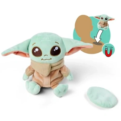 Afbeelding van Simba Star Wars The Mandalorian Knuffel Figure Grogu Shoulder Rider 12 cm Knuffeles